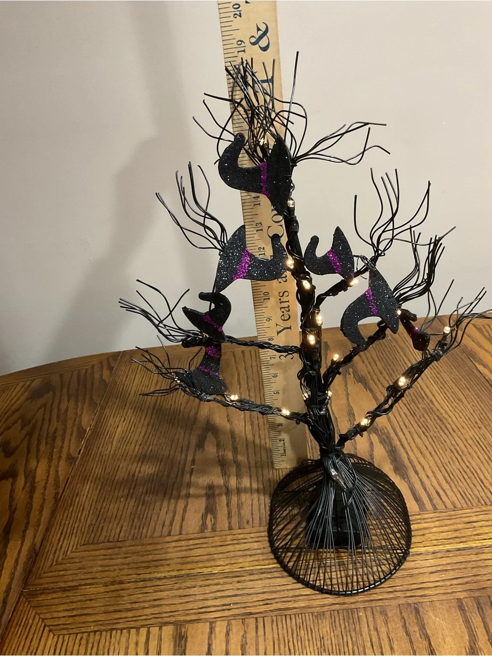 Black and Purple LED Decorative Holiday Tree witch 🧙 hats Halloween